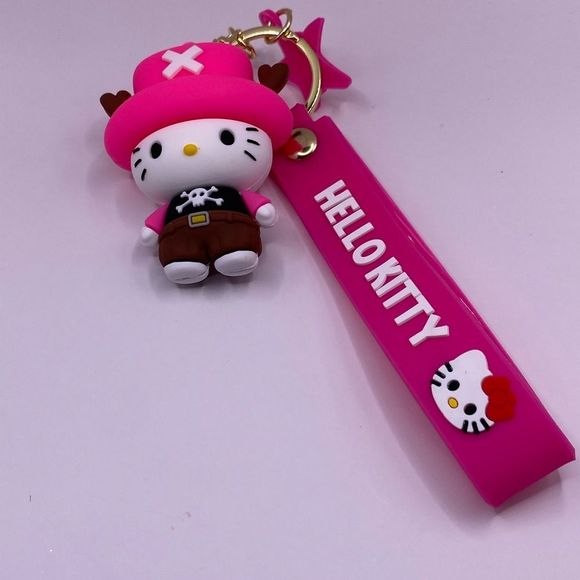 Hello Kitty Pink Skull Hat Keychain Sanrio - Picture 3 of 4